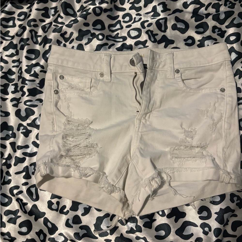 American eagle white jeans shorts